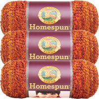 Lion Brand Homespun Yarn Wild Fire Multipack Of 3