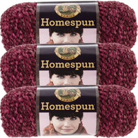 Lion Brand Homespun Yarn Claret Multipack Of 3