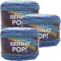 Bernat Pop! Yarn Blue Blaze Multipack Of 3
