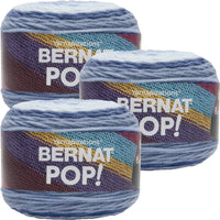 Bernat Pop! Yarn Blue Chambray Multipack Of 3