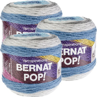 Bernat Pop! Yarn Blue Streak Multipack Of 3