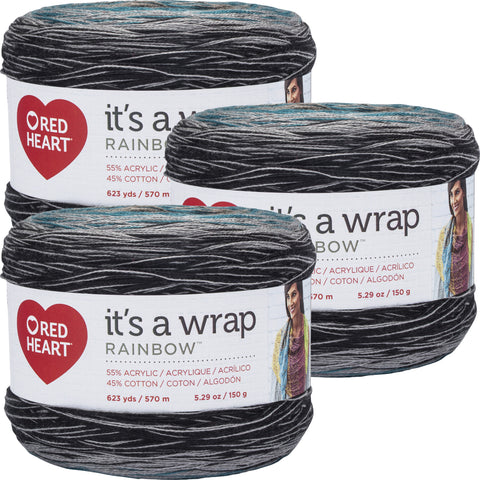 Red Heart It's A Wrap Rainbow Yarn Couture Multipack Of 3