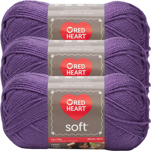 Red Heart Soft Yarn Lavender Multipack Of 3