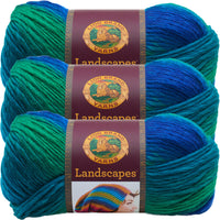 Lion Brand Landscapes Yarn Blue Lagoon Multipack Of 3