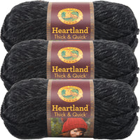 Lion Brand Heartland Thick & Quick Yarn Black Canyon Multipack Of 3