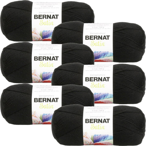 Bernat® Satin® Yarn Ebony Multipack Of 6
