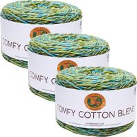 Lion Brand Comfy Cotton Blend Yarn Spring Meadow Multipack Of 3