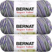 Bernat Super Value Ombre Yarn Fresh Lilac Multipack Of 3