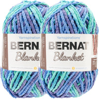 Bernat Blanket Big Ball Yarn Ocean Shades Multipack Of 2