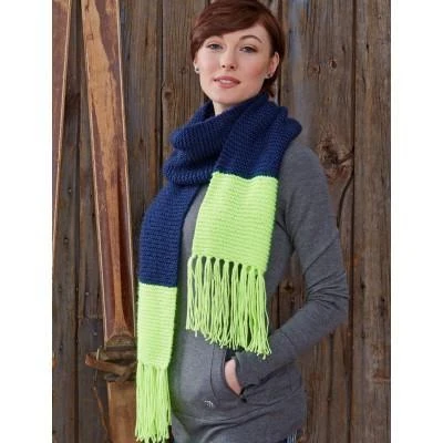 Caron Simply Soft Bold Stripes Scarf