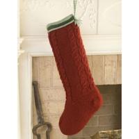 Caron Simply Soft Cabled Christmas Stocking