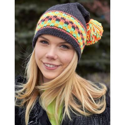 Caron Simply Soft Checkered Hat Womans