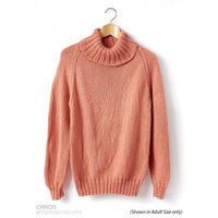 Caron Simply Soft Childs Knit Turtle Neck Pullover