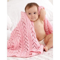 Caron Simply Soft Little Girl Pink Baby Blanket