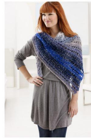 Diagonal Eyelets Shawl