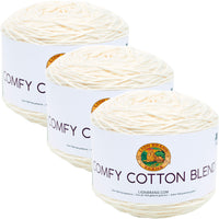 Lion Brand Comfy Cotton Blend Yarn Whipped Cream