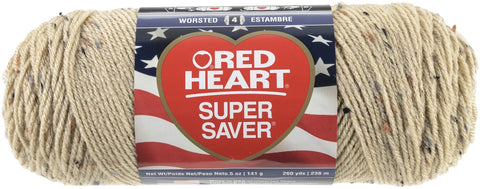 Red Heart Super Saver Yarn Buff Fleck, Multipack Of 6