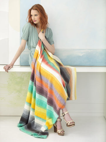 Simple Striped Blanket Knit