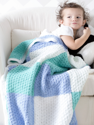 Color Block Baby Blanket Free Knitting Pattern