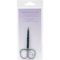 Curved Tip Scissors Rainbow 3.5in
