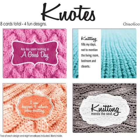 Knitting Note Card Set 8/pkg Knotes