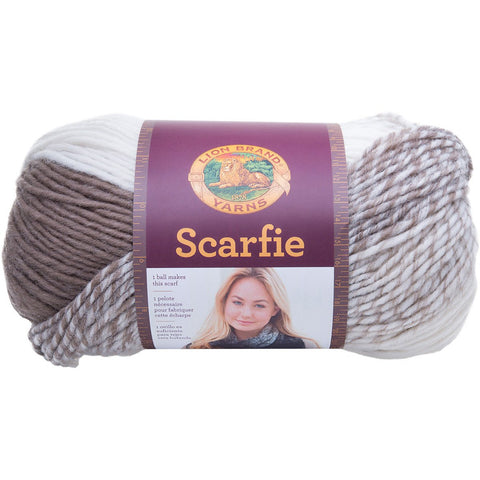Lion Brand Scarfie Yarn Cream, Taupe