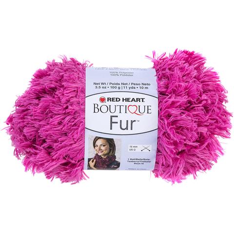 Red Heart Boutique Fur Yarn Azalea