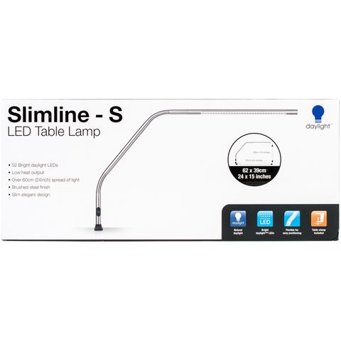 Slimline LED S Table Lamp Brushed Chrome