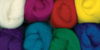 Wool Roving 12in Assortment Primaries