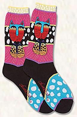 Laurel Burch Socks Wild Cats